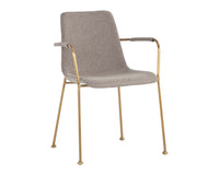 Sunpan Hathaway Dining Armchair - Belfast Navy/Oatmeal/Oyster Shell/Rust
