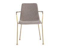 Sunpan Hathaway Dining Armchair - Belfast Navy/Oatmeal/Oyster Shell/Rust
