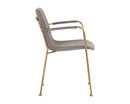 Sunpan Hathaway Dining Armchair - Belfast Navy/Oatmeal/Oyster Shell/Rust