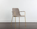 Sunpan Hathaway Dining Armchair - Belfast Navy/Oatmeal/Oyster Shell/Rust