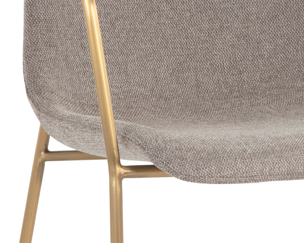 Sunpan Hathaway Dining Armchair - Belfast Navy/Oatmeal/Oyster Shell/Rust