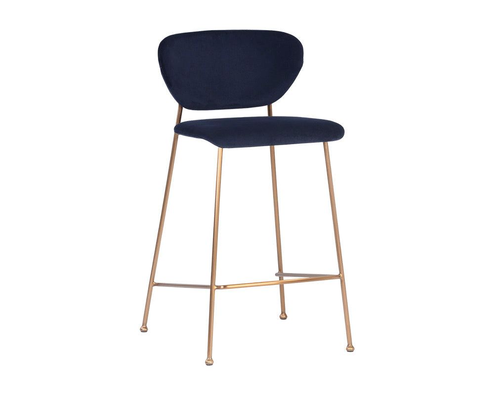 Sunpan Odesa Counter Stool Abbington Navy / Dillon Cream