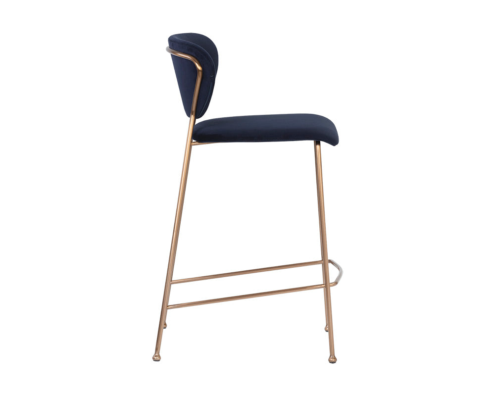 Sunpan Odesa Counter Stool Abbington Navy / Dillon Cream