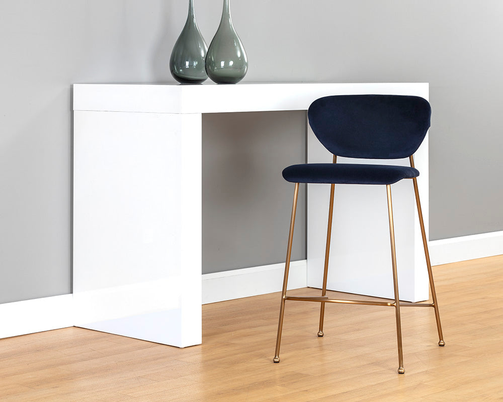 Sunpan Odesa Counter Stool Abbington Navy / Dillon Cream