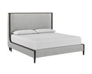 Sunpan Colette Bed In Brown And Belfast Heather Grey/Natural And Effie Linen - King