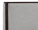 Sunpan Colette Bed In Brown And Belfast Heather Grey/Natural And Effie Linen - King