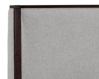 Sunpan Colette Bed In Brown And Belfast Heather Grey/Natural And Effie Linen - King