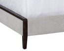 Sunpan Colette Bed In Brown And Belfast Heather Grey/Natural And Effie Linen - King