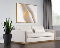 Sunpan Lean Sofa In Belfast Oatmeal