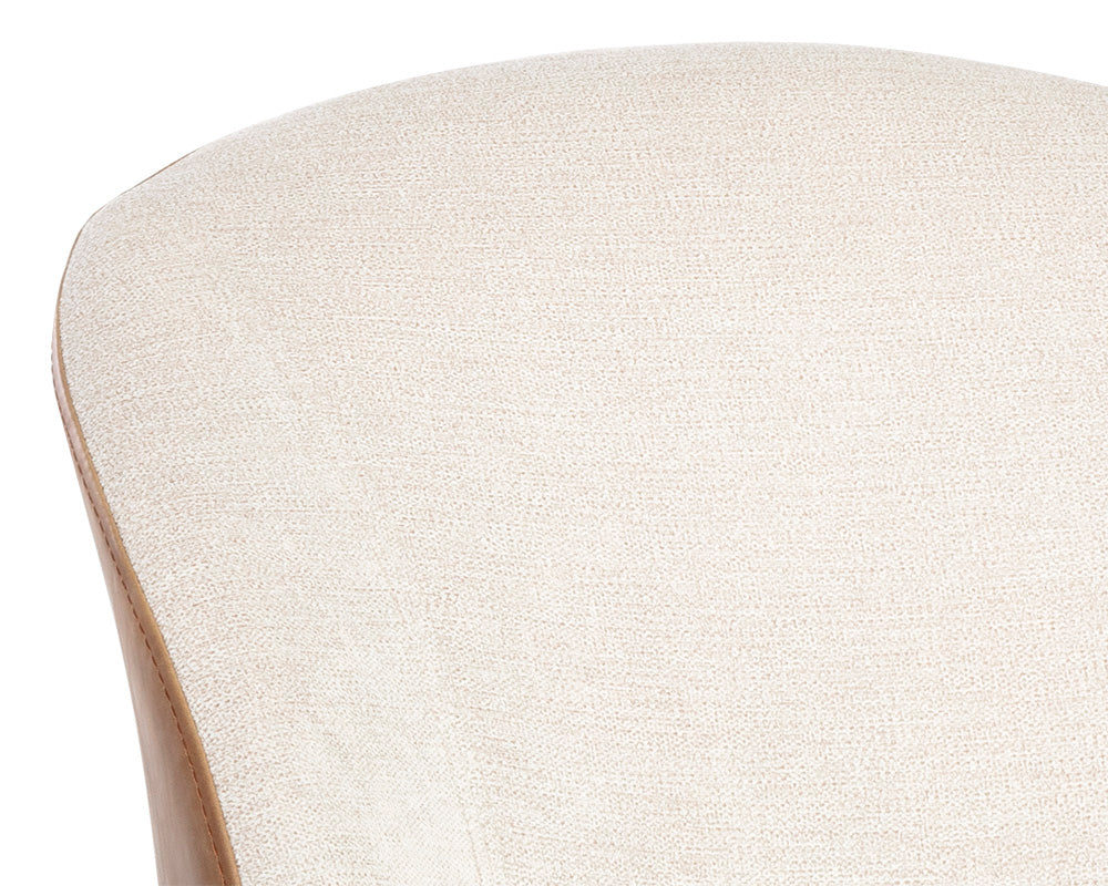 Sunpan Gisele Dining Chair - Polo Club Muslin With Tobacco Tan/Polo Club Stone With Overcast Grey