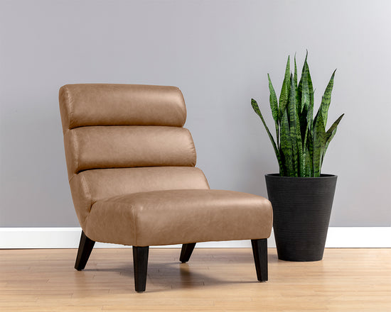 Sunpan Ellison Lounge Chair - Marseille Camel/Concrete Leather