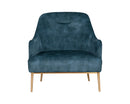 Sunpan Cameron Lounge Chair In Nono Petrol / Nono Rust / Nono Shitake