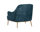 Sunpan Cameron Lounge Chair In Nono Petrol / Nono Rust / Nono Shitake