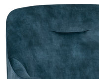 Sunpan Cameron Lounge Chair In Nono Petrol / Nono Rust / Nono Shitake
