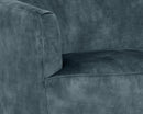 Sunpan Casey Swivel Lounge Chair in Nono Cream/  Petrol / Shitake