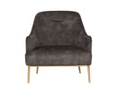 Sunpan Cameron Lounge Chair In Nono Petrol / Nono Rust / Nono Shitake