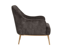 Sunpan Cameron Lounge Chair In Nono Petrol / Nono Rust / Nono Shitake
