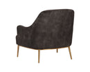 Sunpan Cameron Lounge Chair In Nono Petrol / Nono Rust / Nono Shitake