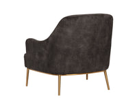Sunpan Cameron Lounge Chair In Nono Petrol / Nono Rust / Nono Shitake