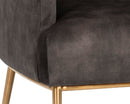 Sunpan Cameron Lounge Chair In Nono Petrol / Nono Rust / Nono Shitake