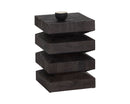 Sunpan Cormac End Table in Dark Brown / Rustic Oak