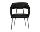 Sunpan Kenny Dining Armchair - Bravo Black/Metal