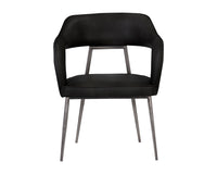 Sunpan Kenny Dining Armchair - Bravo Black/Metal