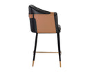 Sunpan Carter Counter Stool - Napa Beige And Napa Tan/Napa Black And Napa Cognac