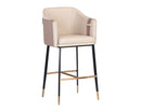 Sunpan Carter Barstool - Napa Beige And Napa Tan/Napa Black And Napa Cognac
