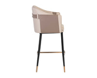 Sunpan Carter Barstool - Napa Beige And Napa Tan/Napa Black And Napa Cognac