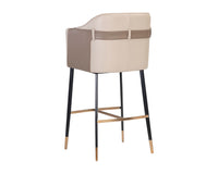 Sunpan Carter Barstool - Napa Beige And Napa Tan/Napa Black And Napa Cognac