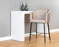 Sunpan Carter Barstool - Napa Beige And Napa Tan/Napa Black And Napa Cognac