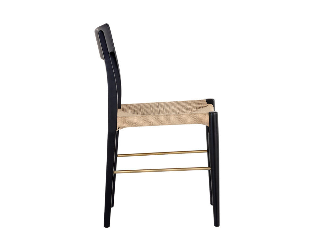 Sunpan Bondi Dining Chair in Black / Walnut - Set of Two