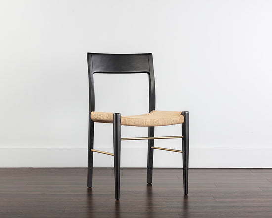 Sunpan Bondi Dining Chair in Black / Walnut - Set of Two