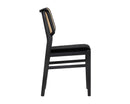 Sunpan Annex Dining Chair - Abbington Black / Natural and Velvet Black / Natural
