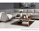 Sunpan Byward Sofa In Liv Smoke/Wicker