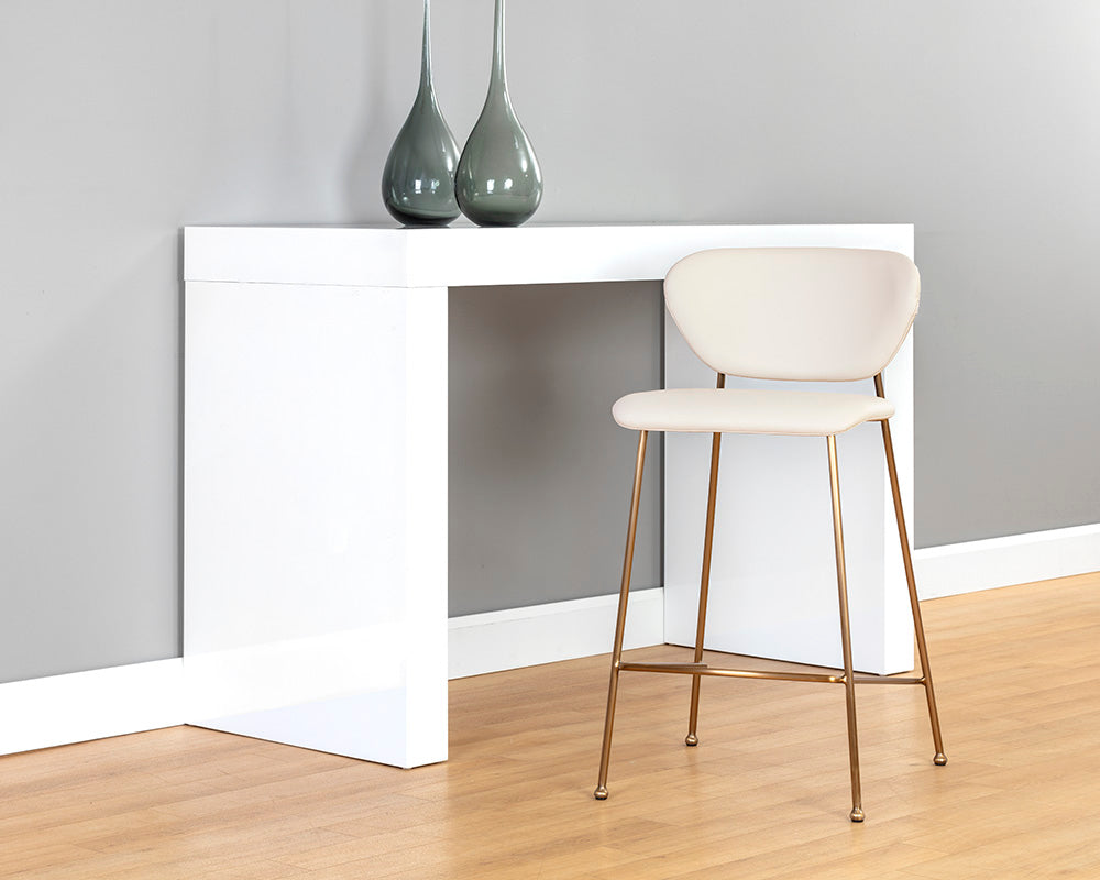 Sunpan Odesa Counter Stool Abbington Navy / Dillon Cream