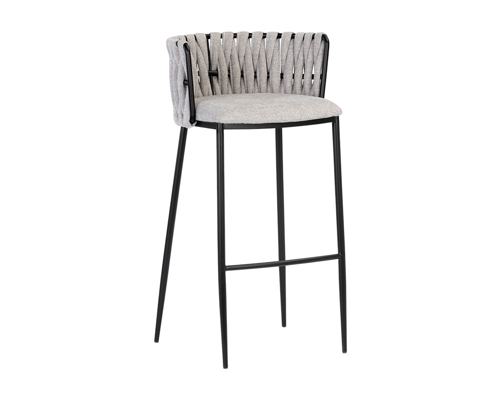 Sunpan Sarai Barstool - Belfast Heather Grey/Belfast Koala Grey