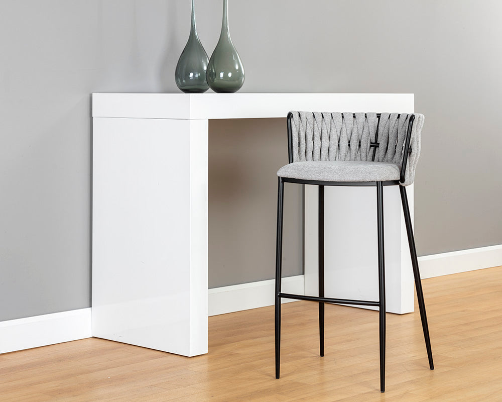 Sunpan Sarai Barstool - Belfast Heather Grey/Belfast Koala Grey