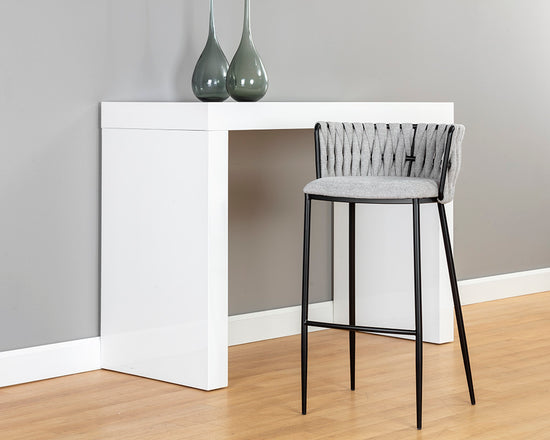 Sunpan Sarai Barstool - Belfast Heather Grey/Belfast Koala Grey