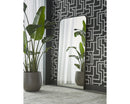 Sunpan Calabasas Floor Mirror in Black / Brass