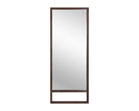 Sunpan Bridgeport Floor Mirror in Dark Brown/Natural