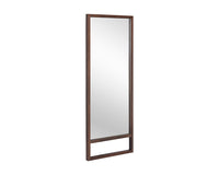 Sunpan Bridgeport Floor Mirror in Dark Brown/Natural