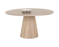 Sunpan Althea Dining Table - Round in Brown Oak/Light Oak 54"