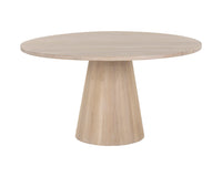 Sunpan Althea Dining Table - Round in Brown Oak/Light Oak 54"