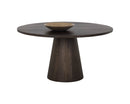 Sunpan Althea Dining Table - Round in Brown Oak/Light Oak 54"