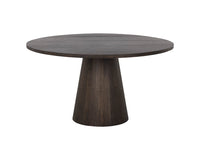 Sunpan Althea Dining Table - Round in Brown Oak/Light Oak 54"