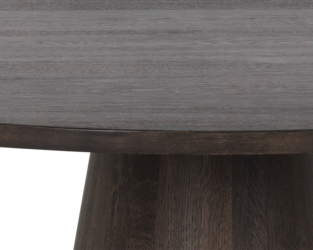 Sunpan Althea Dining Table - Round in Brown Oak/Light Oak 54"
