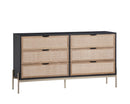 Sunpan Avida Dresser in Gold and Black/Natural