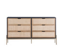 Sunpan Avida Dresser in Gold and Black/Natural